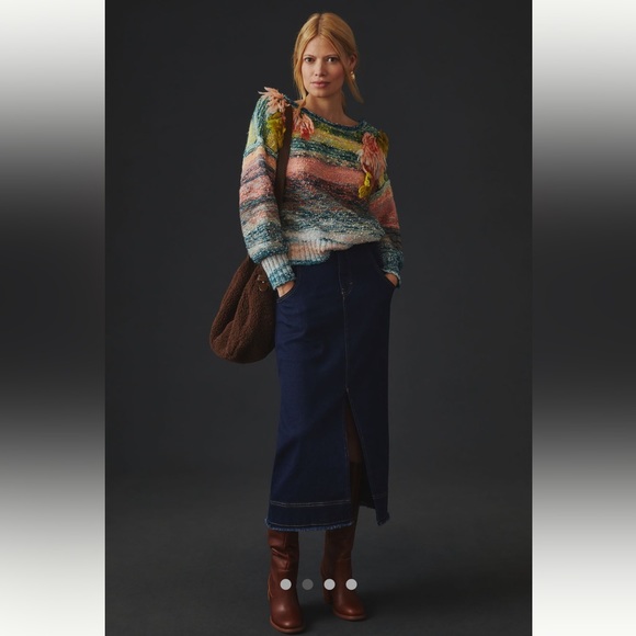 Anthropologie NWT Embellished Ombre Sweater size M. - Picture 3 of 9